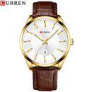 Relojes CURREN de cuarzo para hombre, relojes de pulsera con correa de cuero par