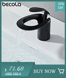 Becola-grifo de lavabo de oro cepillado, mezclador de baño negro, montado en cub