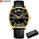 Relojes CURREN de cuarzo para hombre, relojes de pulsera con correa de cuero par