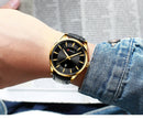 Relojes CURREN de cuarzo para hombre, relojes de pulsera con correa de cuero par
