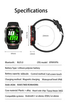 Nuevo reloj inteligente militar con GPS para hombre, linterna, brújula, resisten