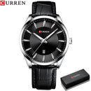 Relojes CURREN de cuarzo para hombre, relojes de pulsera con correa de cuero par