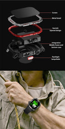 Nuevo reloj inteligente militar con GPS para hombre, linterna, brújula, resisten