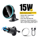 Soporte magnético para teléfono de coche Essager, cargador inalámbrico de 15W pa