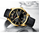 Relojes CURREN de cuarzo para hombre, relojes de pulsera con correa de cuero par