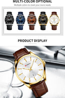 Relojes CURREN de cuarzo para hombre, relojes de pulsera con correa de cuero par