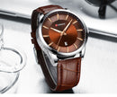 Relojes CURREN de cuarzo para hombre, relojes de pulsera con correa de cuero par