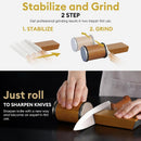 Afilador de cuchillos rodante para borde recto, kit afilador de cuchillos con 15