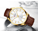 Relojes CURREN de cuarzo para hombre, relojes de pulsera con correa de cuero par