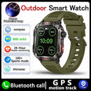 Nuevo reloj inteligente militar con GPS para hombre, linterna, brújula, resisten