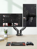 Braço Duplo NORTHBAYOU para Monitor e Portátil — Mais Espaço, Conforto e Produtividade