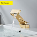 Becola-grifo de lavabo de oro cepillado, mezclador de baño negro, montado en cub