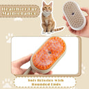 Cepillo de masaje con pulverizador para perros y gatos, cepillo de vapor 3 en 1
