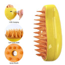Cepillo de masaje con pulverizador para perros y gatos, cepillo de vapor 3 en 1