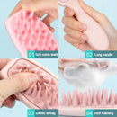 Cepillo de champú de silicona, cepillo para masaje del cuero cabelludo, peine pa
