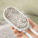 Cepillo de masaje con pulverizador para perros y gatos, cepillo de vapor 3 en 1