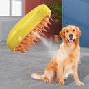 Cepillo de masaje con pulverizador para perros y gatos, cepillo de vapor 3 en 1