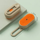 Cepillo de masaje con pulverizador para perros y gatos, cepillo de vapor 3 en 1