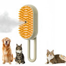 Cepillo de masaje con pulverizador para perros y gatos, cepillo de vapor 3 en 1