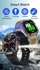 Nuevo reloj inteligente militar con GPS para hombre, linterna, brújula, resisten