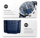 Relojes CURREN de cuarzo para hombre, relojes de pulsera con correa de cuero par