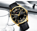 Relojes CURREN de cuarzo para hombre, relojes de pulsera con correa de cuero par
