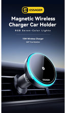 Soporte magnético para teléfono de coche Essager, cargador inalámbrico de 15W pa