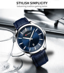 Relojes CURREN de cuarzo para hombre, relojes de pulsera con correa de cuero par