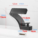 Becola-grifo de lavabo de oro cepillado, mezclador de baño negro, montado en cub