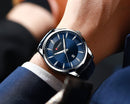 Relojes CURREN de cuarzo para hombre, relojes de pulsera con correa de cuero par