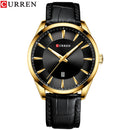 Relojes CURREN de cuarzo para hombre, relojes de pulsera con correa de cuero par