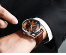 Relojes CURREN de cuarzo para hombre, relojes de pulsera con correa de cuero par