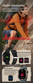 Nuevo reloj inteligente militar con GPS para hombre, linterna, brújula, resisten