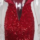 Vestido largo ajustado de sirena sin mangas, vestido sexi de fiesta con abertura