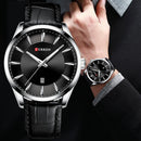 Relojes CURREN de cuarzo para hombre, relojes de pulsera con correa de cuero par