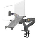 Braço Duplo NORTHBAYOU para Monitor e Portátil — Mais Espaço, Conforto e Produtividade